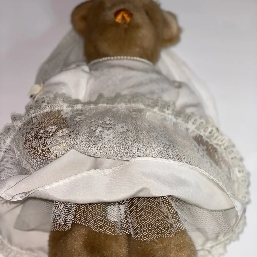 GUND 1990 JUST VINTAGE BEGUND 2250 &2251 WEDDING BRIDE & GROOM TEDDY BEAR